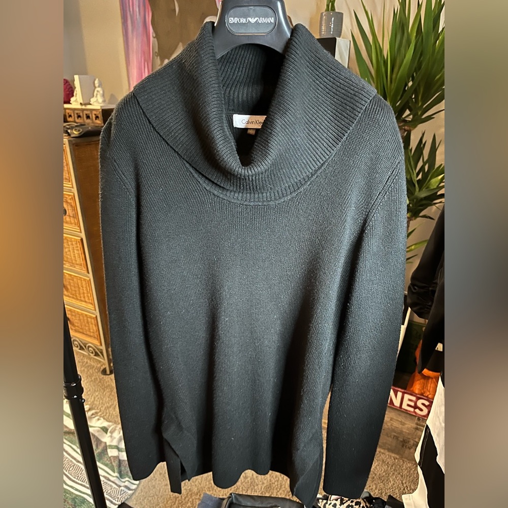 Calvin Klein black turtleneck sweater